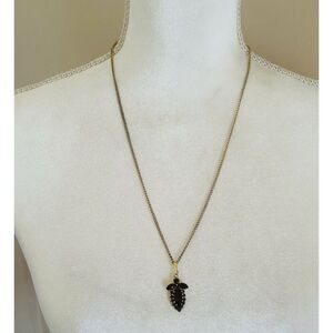 Vintage Made In Austria Deep Ruby Red Pendant With Gold tone Chain